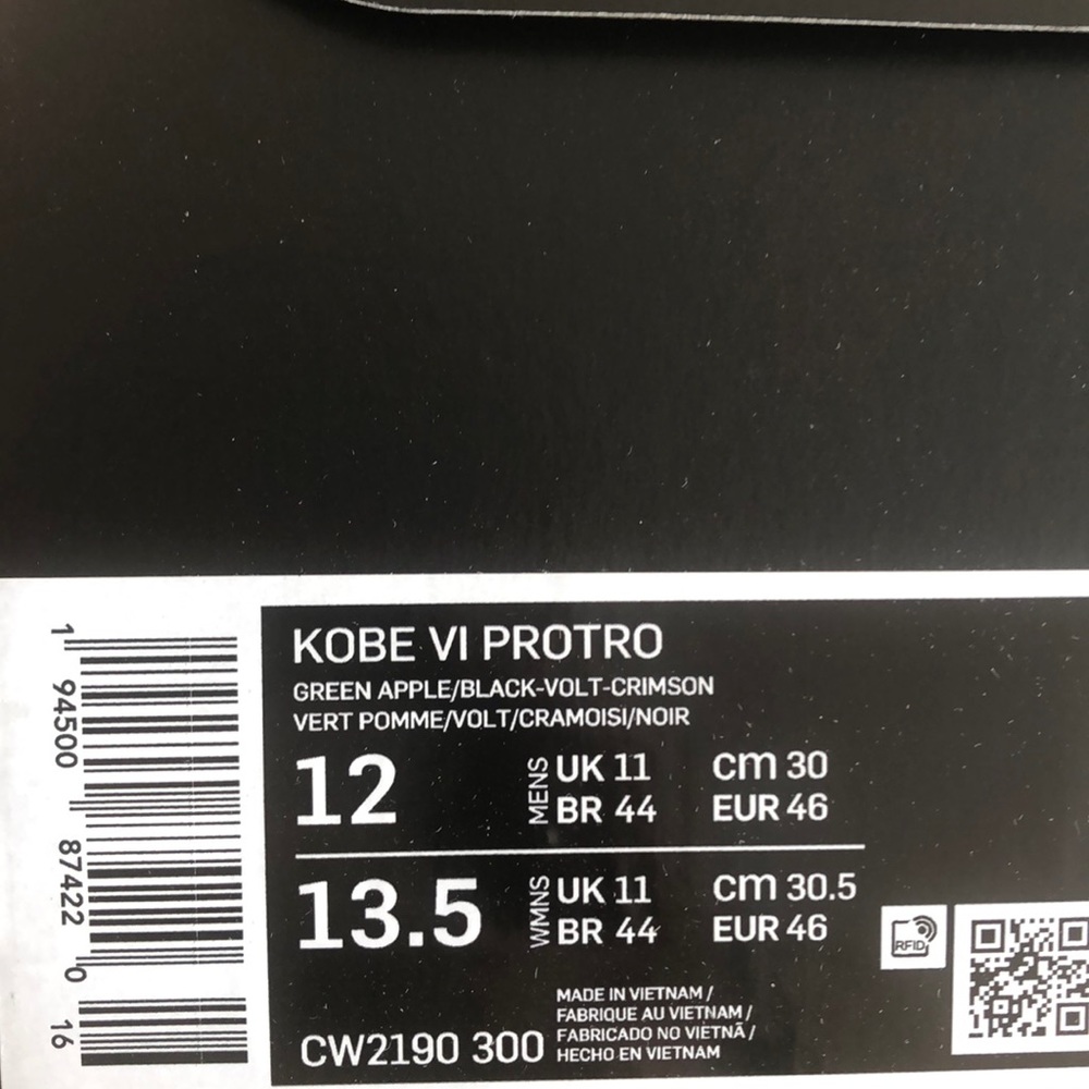 ‼️SOLD‼️NIKE KOBE VI PROTRO ‘GRINCH’ SNEAKERS - Picture 9 of 9